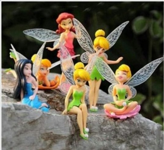Disney Tinkerbell Figurine Set / Cake Topper (6 in 1)