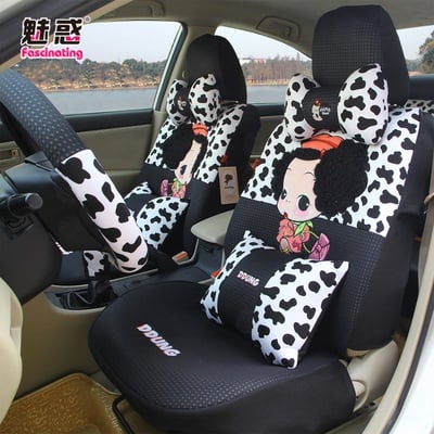 branded 20ps sandwich mesh fabrics 4-5 seat Car Seat Cover with steering and all accessory