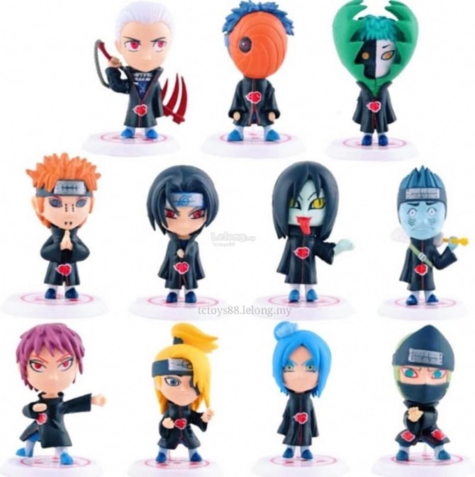 Naruto & Friends Figurine 11 in 1 collection cake topper figure