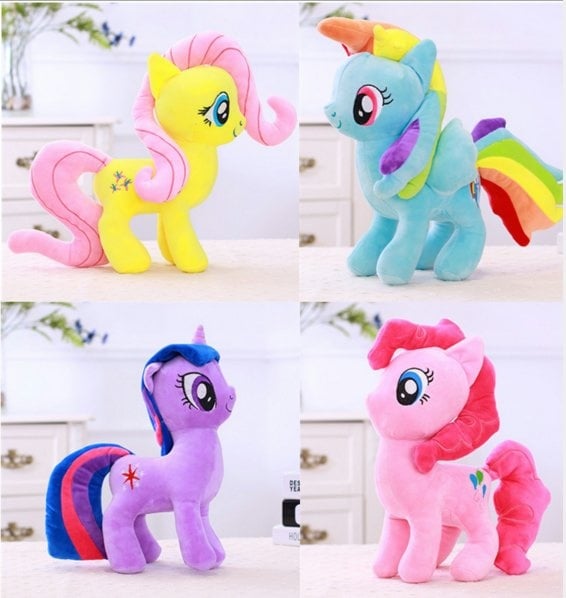 6 in 1 My Little Pony Rainbow Unicorn Horse Plush Doll Toy 20cm /30+- free 6 Pony sticker