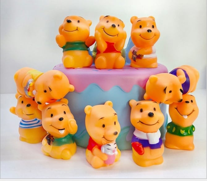 10 in 1 silicon winnie the pooh  Figurine Set Cake Topper