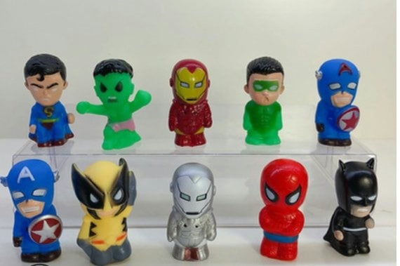 10 in 1 silicon marvel captain america Figurine Set Cake Topper