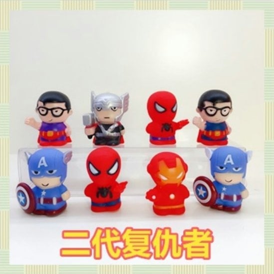 8 in 1 silicon marvel captain america Figurine Set Cake Topper  d2