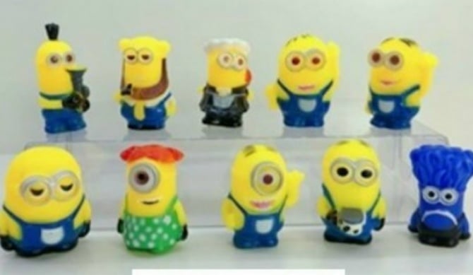 10 in 1 silicon minion Figurine Set Cake Topper