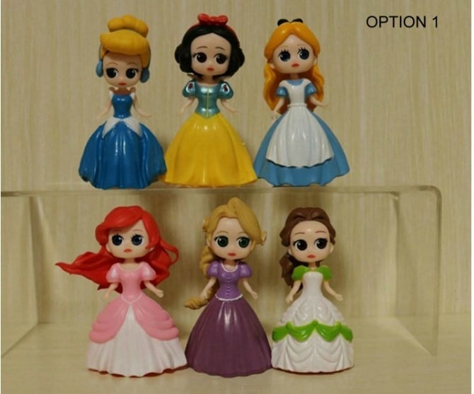 6 IN 1 disney Princess Figurine / Cake Topper