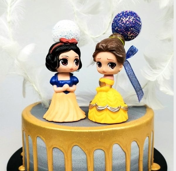 11cm snow white bella  disney Princess Silicon Figurine / Cake Topper