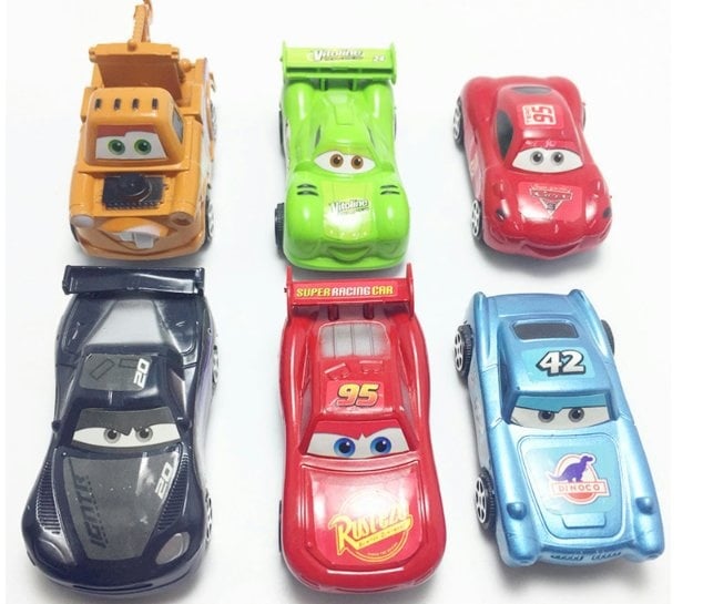6  IN 1 cars Figurine Set / Cake Topper  D1