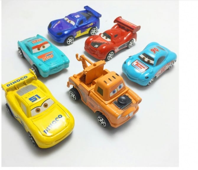 6  IN 1 cars Figurine Set / Cake Topper  D2