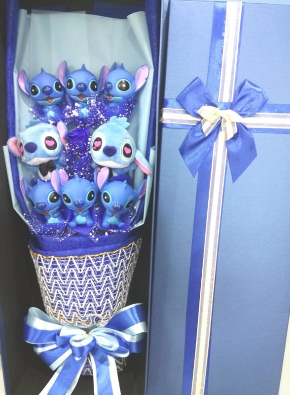 8pcs stitch WITH 1pc soap flower and gift box