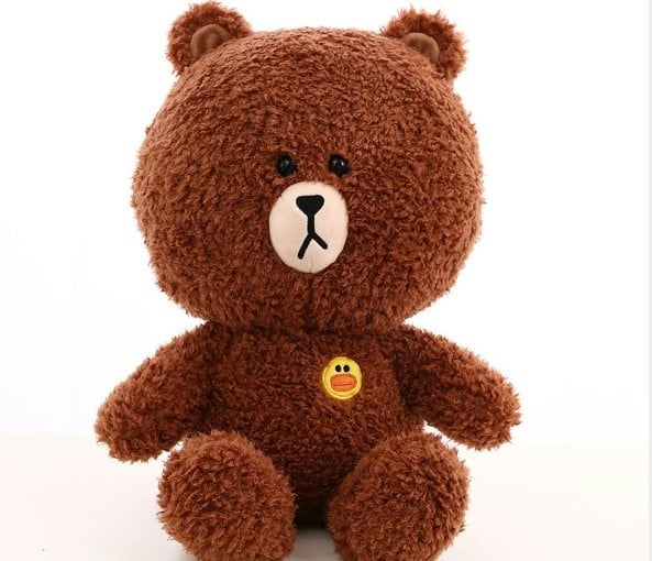brown bear special hair plush toys 25cm