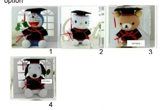 30cm Graduation Hello kitty stitch mickey snoopy rilakkuma dorarmon bear winnie pooh