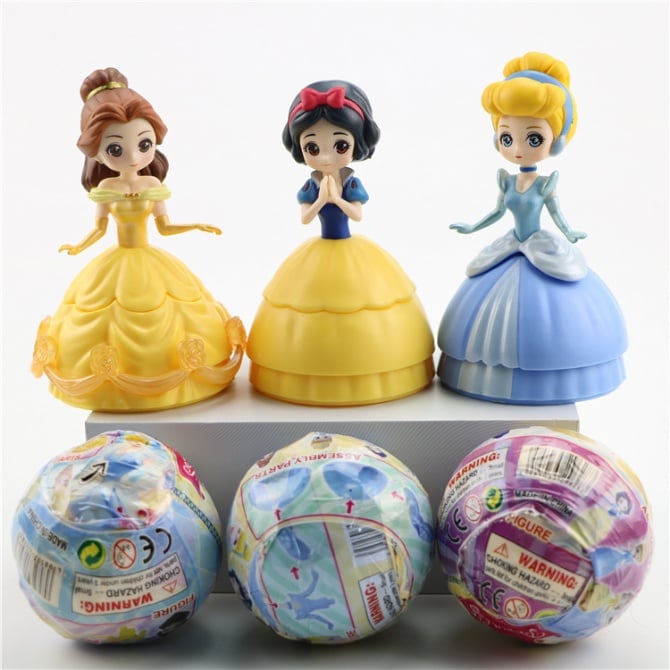 Egg design 3 IN 1 Princess  Figurine / Cake Topper
