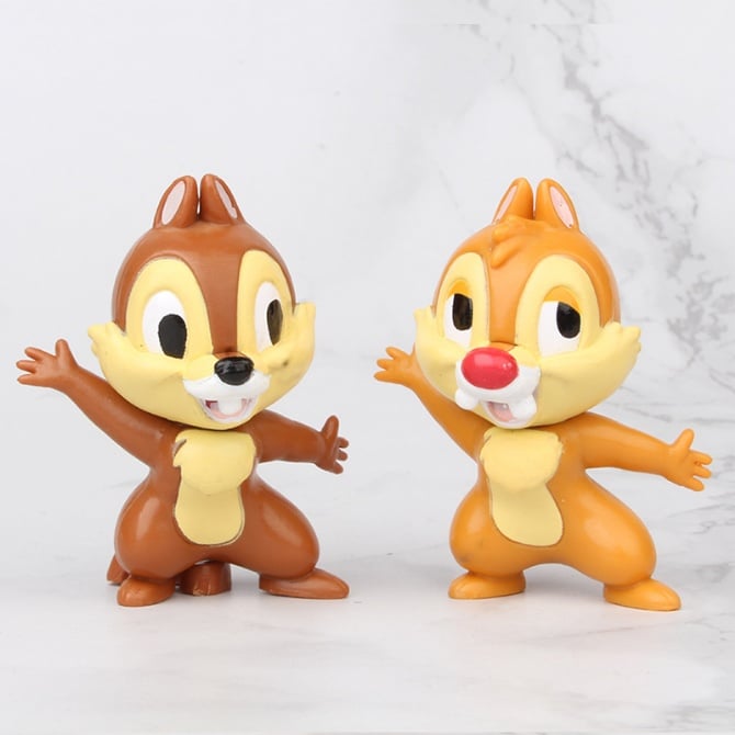 2 in  1 Chip 'n' Dale Figurine Set / Cake Topper