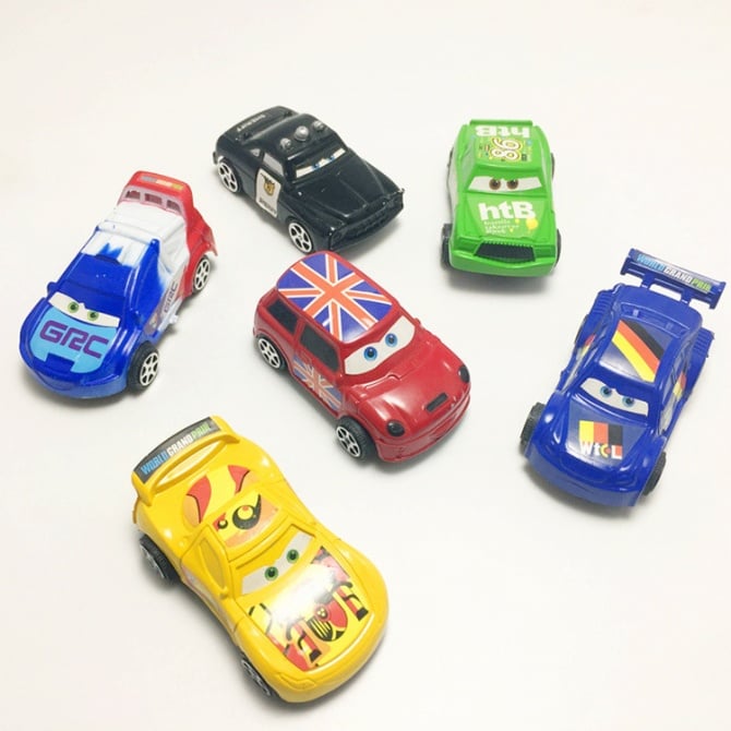 6  IN 1 cars Figurine Set / Cake Topper  D3