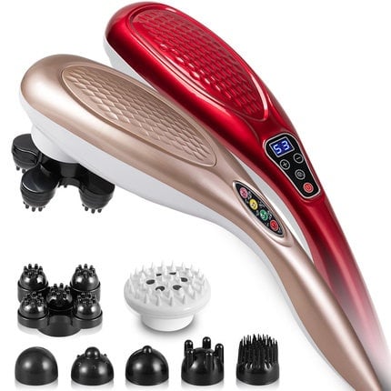 computer version Touch Hand Held Massager gold colour with 7 head