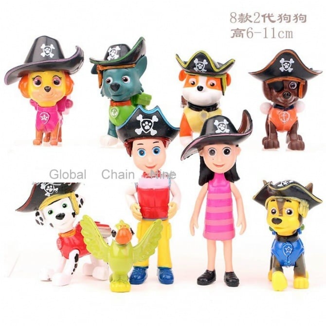 8 in 1 new design PAW Patrol Cake Topper /Figure set