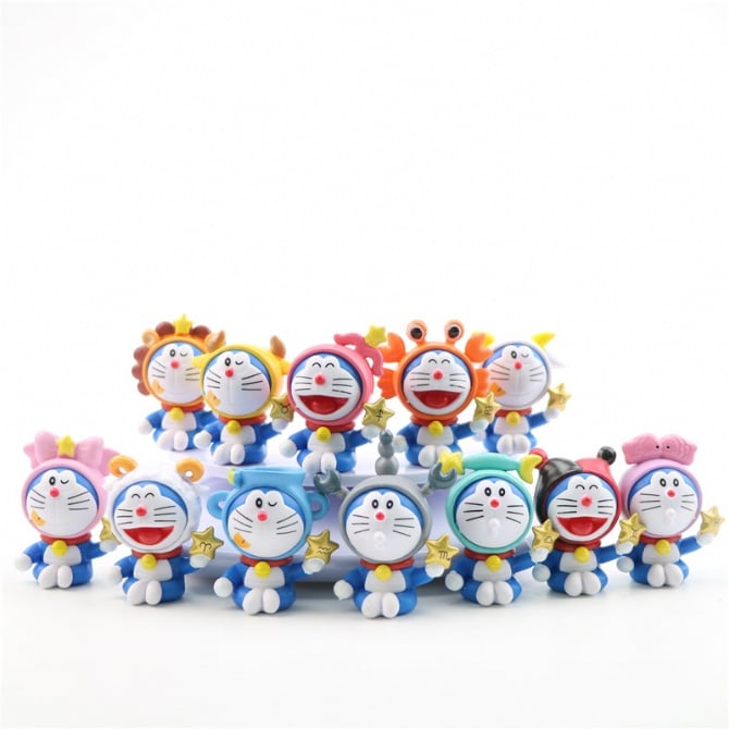 12 IN 1 DORAEMON Constellations cake topper / figure collection
