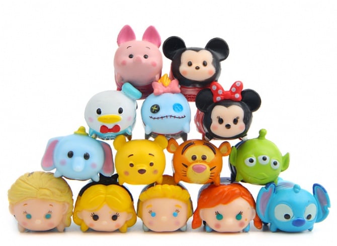 14 IN 1 Tsum Tsum Figurine Set / Cake Topper -MIDDLE SIZE