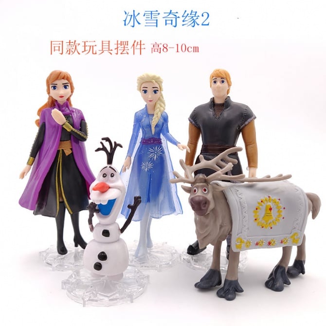 5 in 1  Frozen 2  Princess Figurines Cake Topper, Disney Frozen Toy