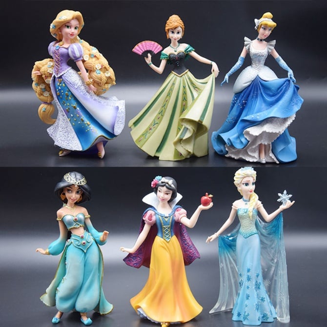 19-20cm special edition Frozen Elsa rapunzel  Jasmine Princess  Figurine / Cake Topper