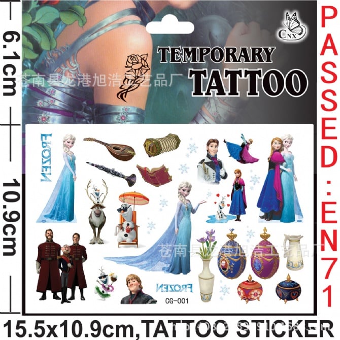 Frozen Tattoo sticker