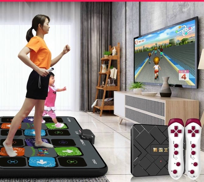 all in 1 double person 102 TV games HD wire wireless Dancing Mat with dance, games, sensor 3D games and YOGA with 2pcs remote control