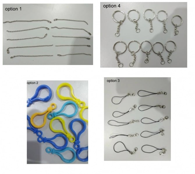 10PCS key chain accessory with different design