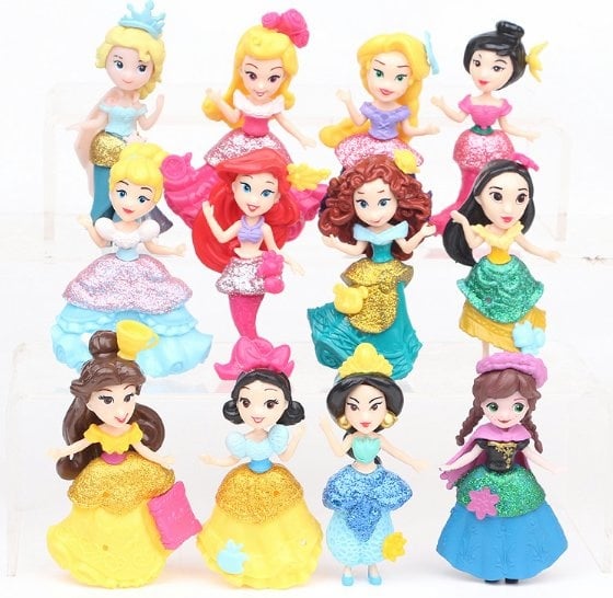 12 IN 1 Princess  Figurine / Cake Topper