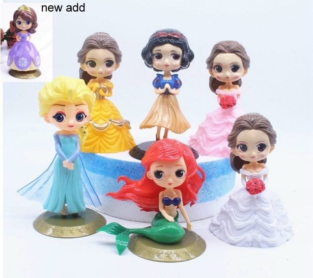 ABS princess elsa snow white bella mermaid  Figurine / Cake Topper