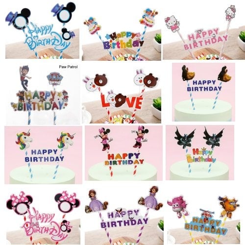Micky Paw patrol princess unicorn Cake Cupcake Topper Party Decoration Birthday