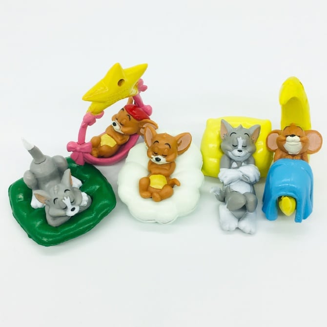 5 IN 1 Tom and Jerry  Figurine Set / Cake Topper D2