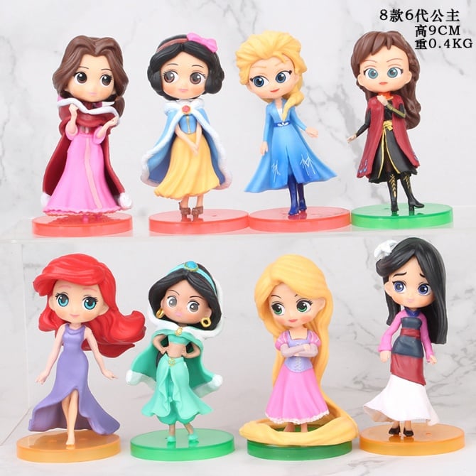 8 design princess  Figurine / Cake Topper