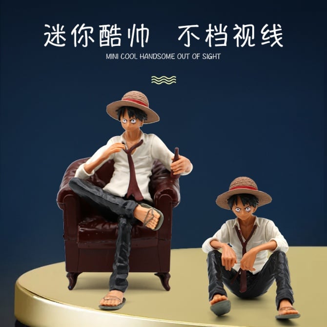 One Piece Luffy Figurine cake Topper Display