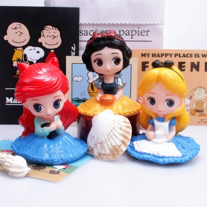 Princess lunch silicon Figurine Set / Cake Topper