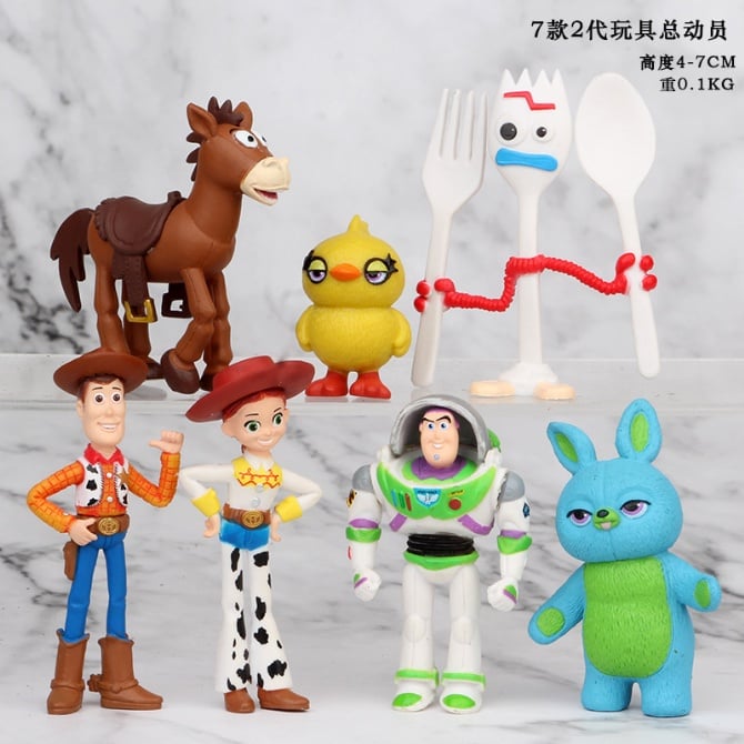 7 in 1 toy story Cake Topper / Figure set