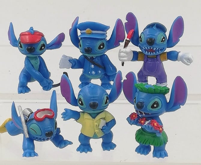Stitch Fgurine Set / Cake Topper (6 in 1)