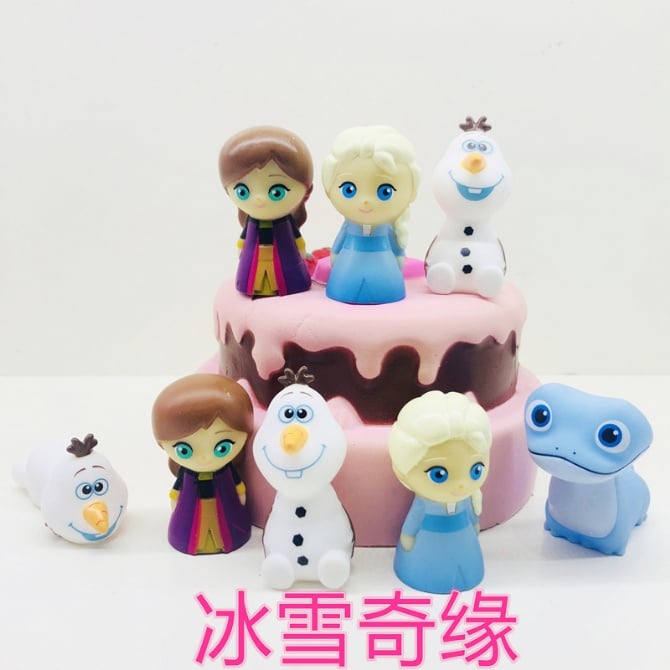 8 in 1 Silicon Frozen Figurine Set Cake Topper