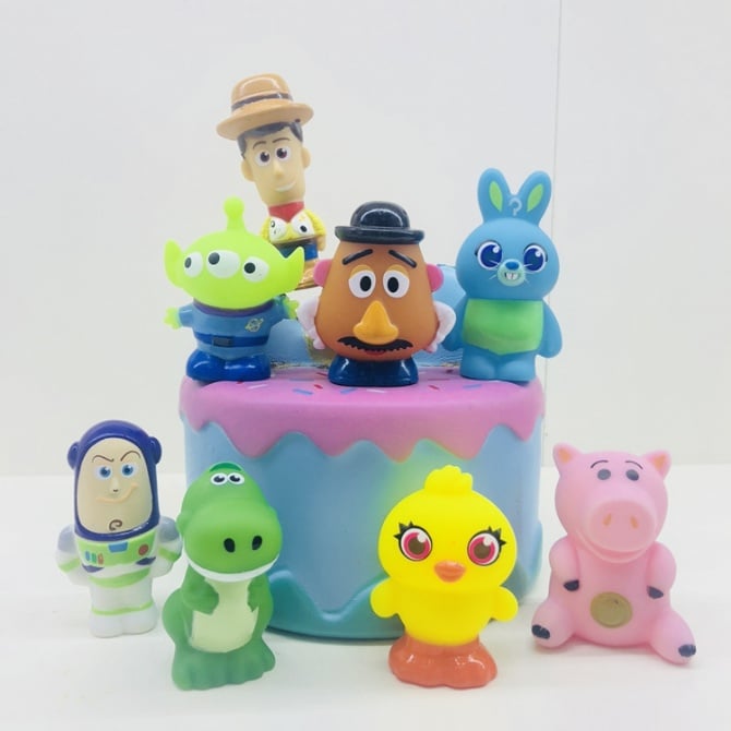 8 in 1 Silicon toy story Figurine Set Cake Topper