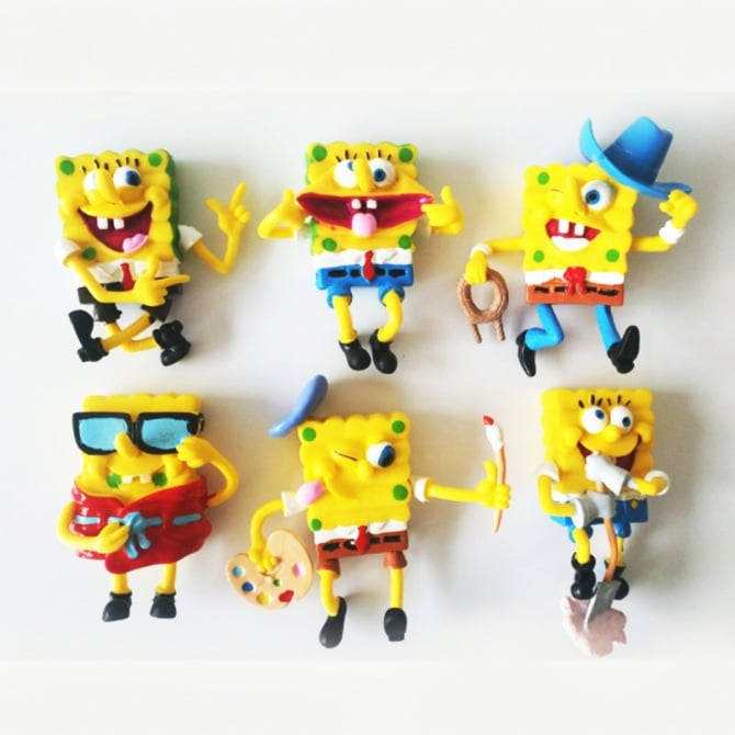6 in 1 spongebob squarepants  Figurine Set Cake topper