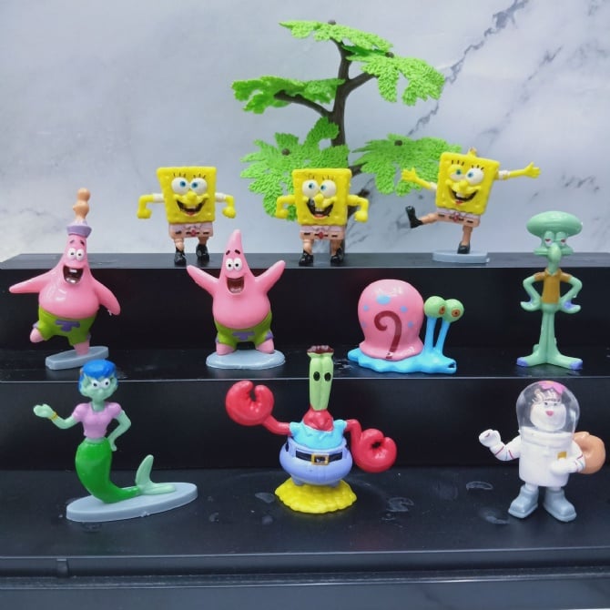 10 in 1 spongebob squarepants  Figurine Set Cake topper