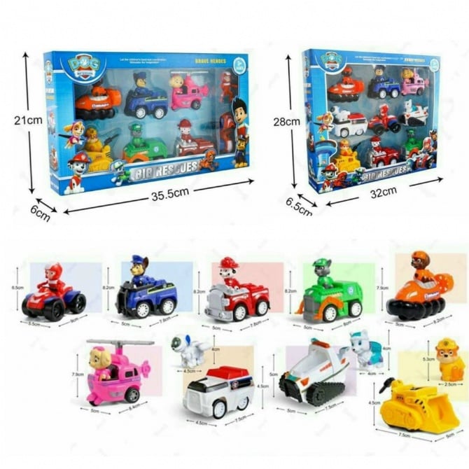 12/14/18 in 1  TOYS PULL-BACK FUNCTION PAW Patrol Cake Topper / Figure set