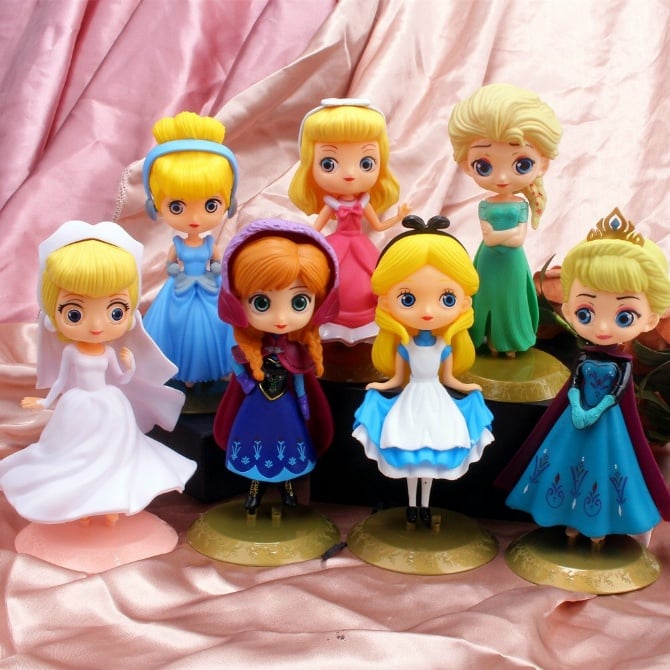 ABS princess elsa auroro anna frozen Figurine / Cake Topper