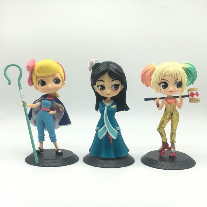 Mulan BO PEEP Shepherdess Harley Quinn Disney Princess Figurine / Cake Topper D2