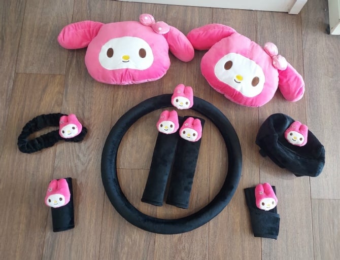 Melody soft Car accessories pillow hand Brake Gear Seat Belt Mirror