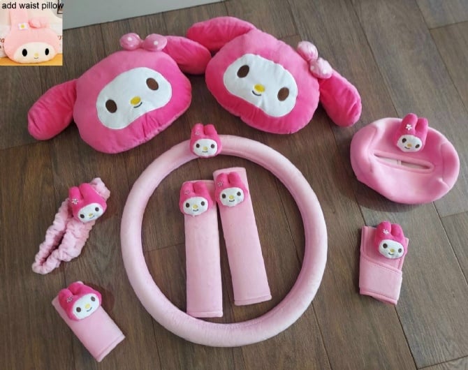 Melody soft Car accessories pillow hand Brake Gear Seat Belt Mirror