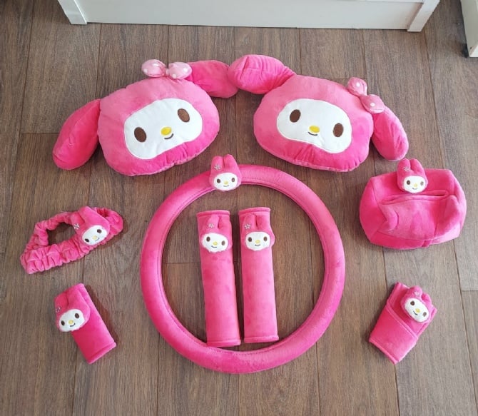 Melody soft Car accessories pillow hand Brake Gear Seat Belt Mirror