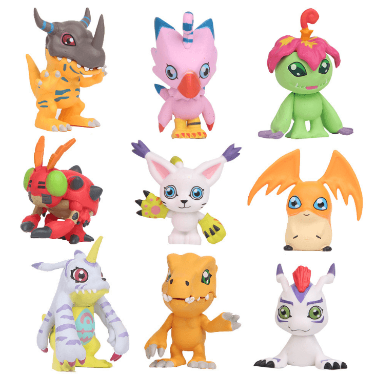 9 IN 1 Digimon Figurine set / cake Topper