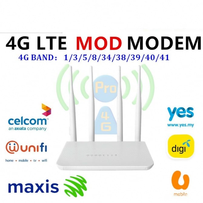 MODIFIED 4G LTE WIRELESS ROUTER MODEM UNLIMITED HOTSPOT WIFI TETHERING