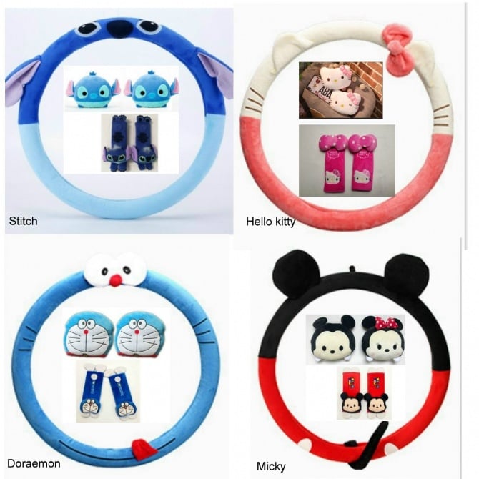 cute cartoon steering belt cover neck pillow