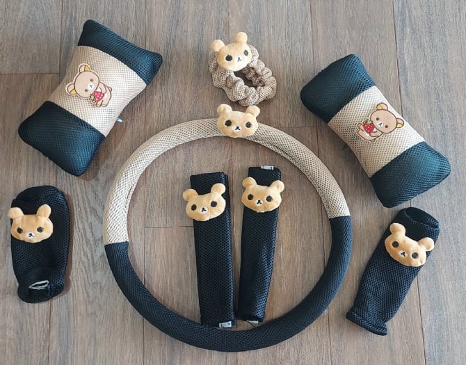 8 in 1  rilakkuma add thick Spacer Fabric Car accessory